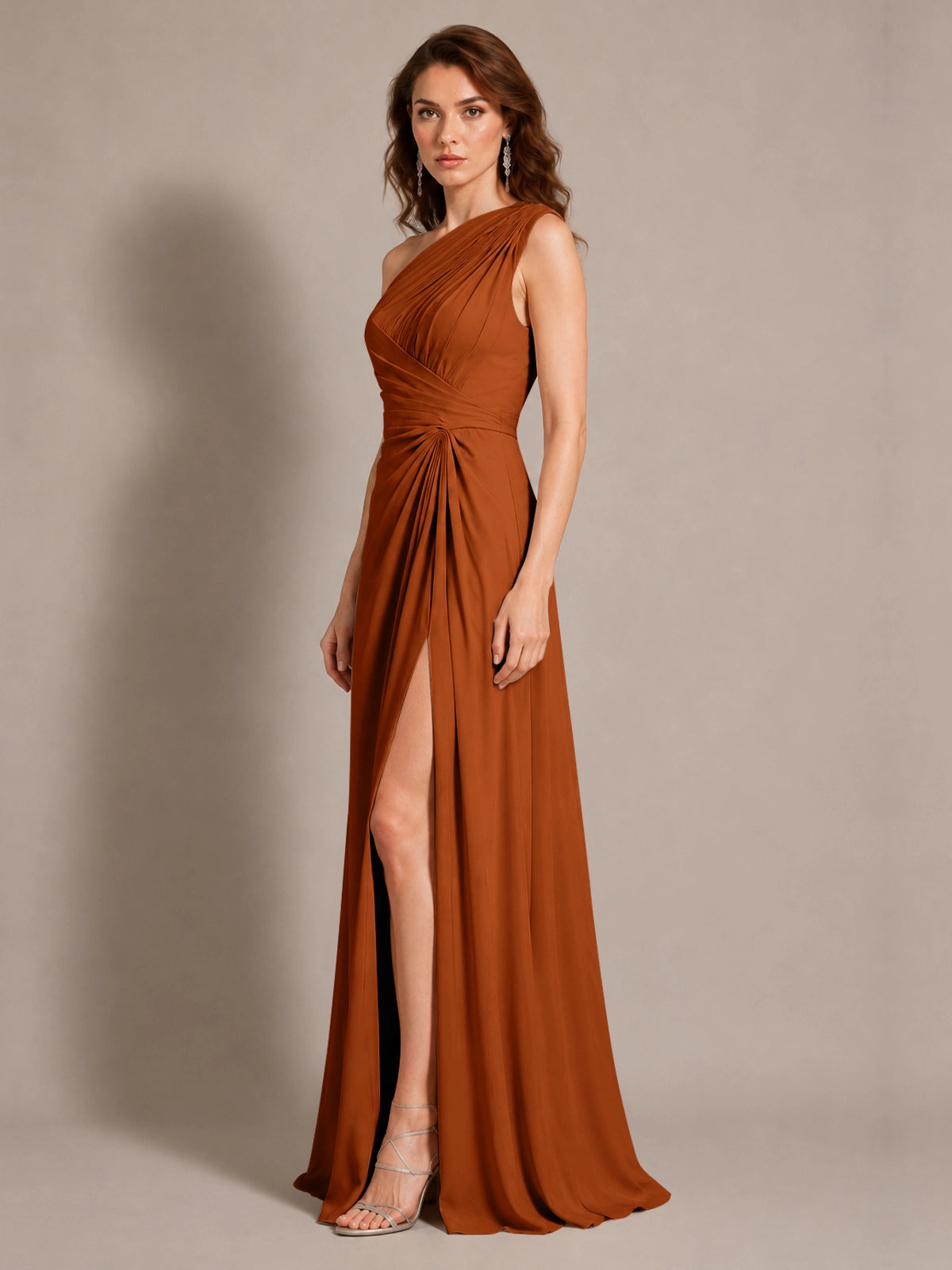 One-Shoulder Prom Dress with Slit