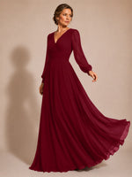 Chiffon Mother of the Bride Dress with Long Sleeves 