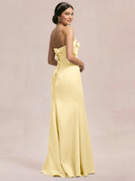 Satin Bow Accent Bridesmaid Dress 