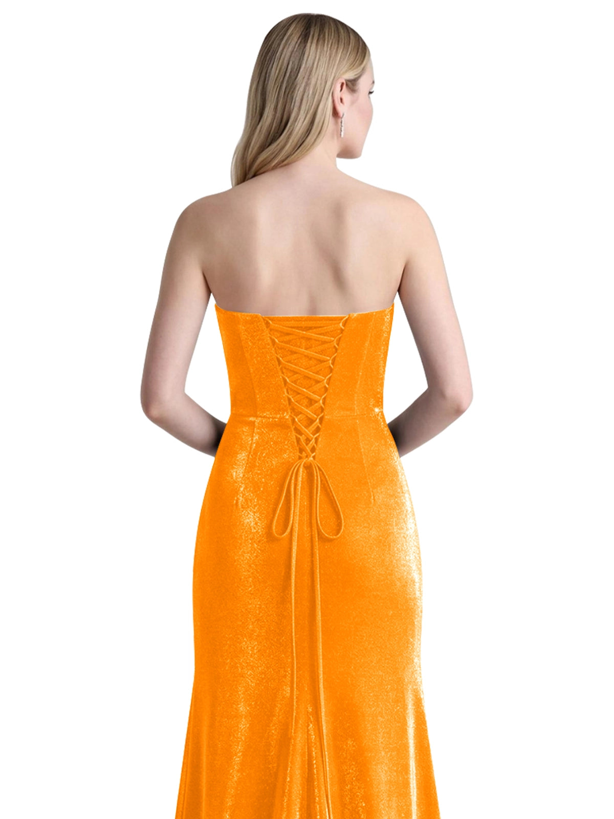 Velvet Prom Dress with Beaded Applique 