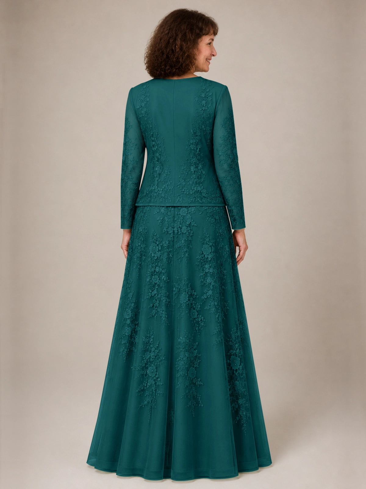 A-line Mother of the Bride Dress with Lace 