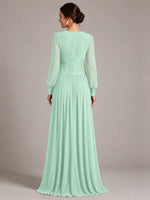 Chiffon Mother of the Bride Dress with Jewel Neckline 