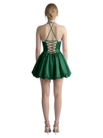 Beading Bubble Hem Mini Dress 