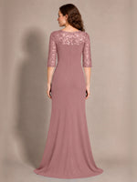 Lace Mother of the Bride Dress with Applique 