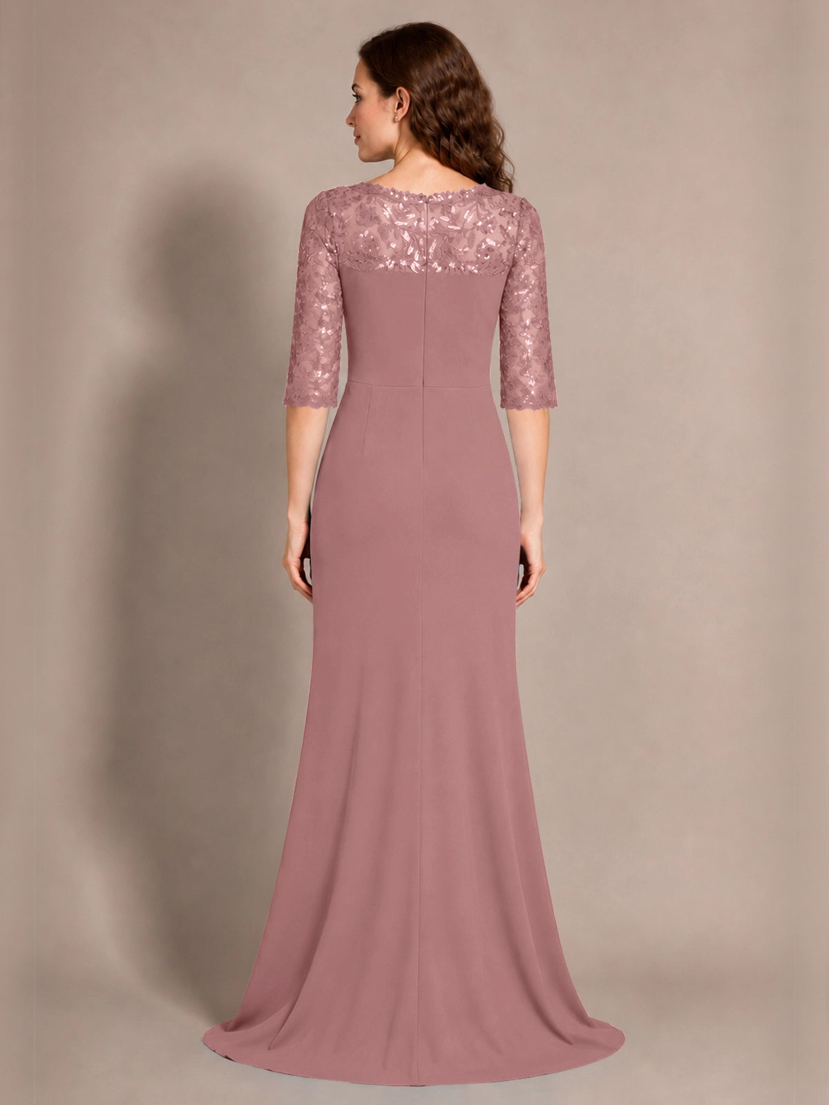 Lace Mother of the Bride Dress with Applique 