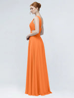 One-Shoulder Side Cut-Out Bridesmaid Dress 