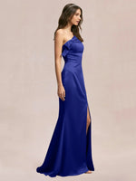 Satin Bow Accent Bridesmaid Dress 