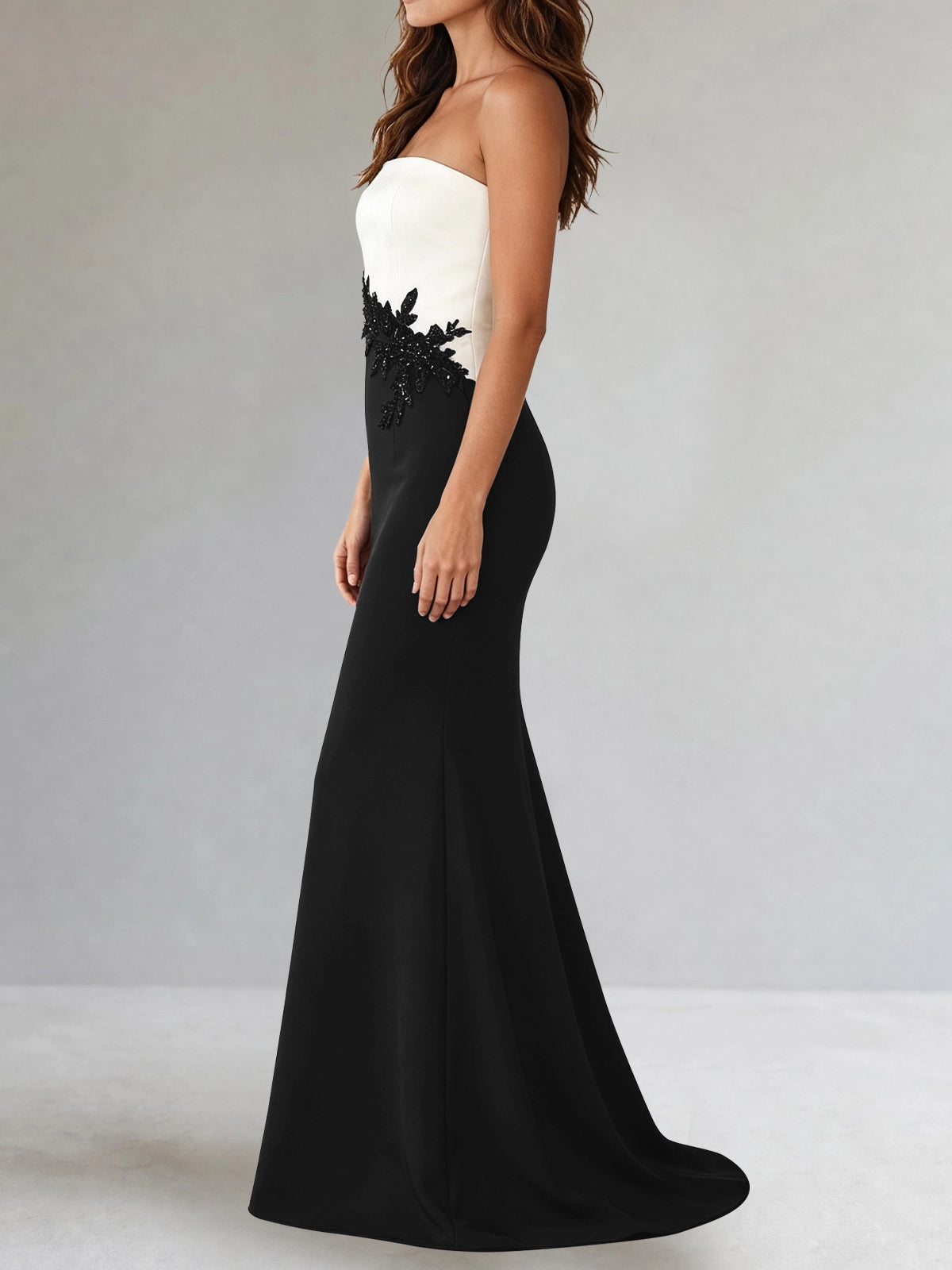 Trumpet Mother of the Bride Dress with Appliques