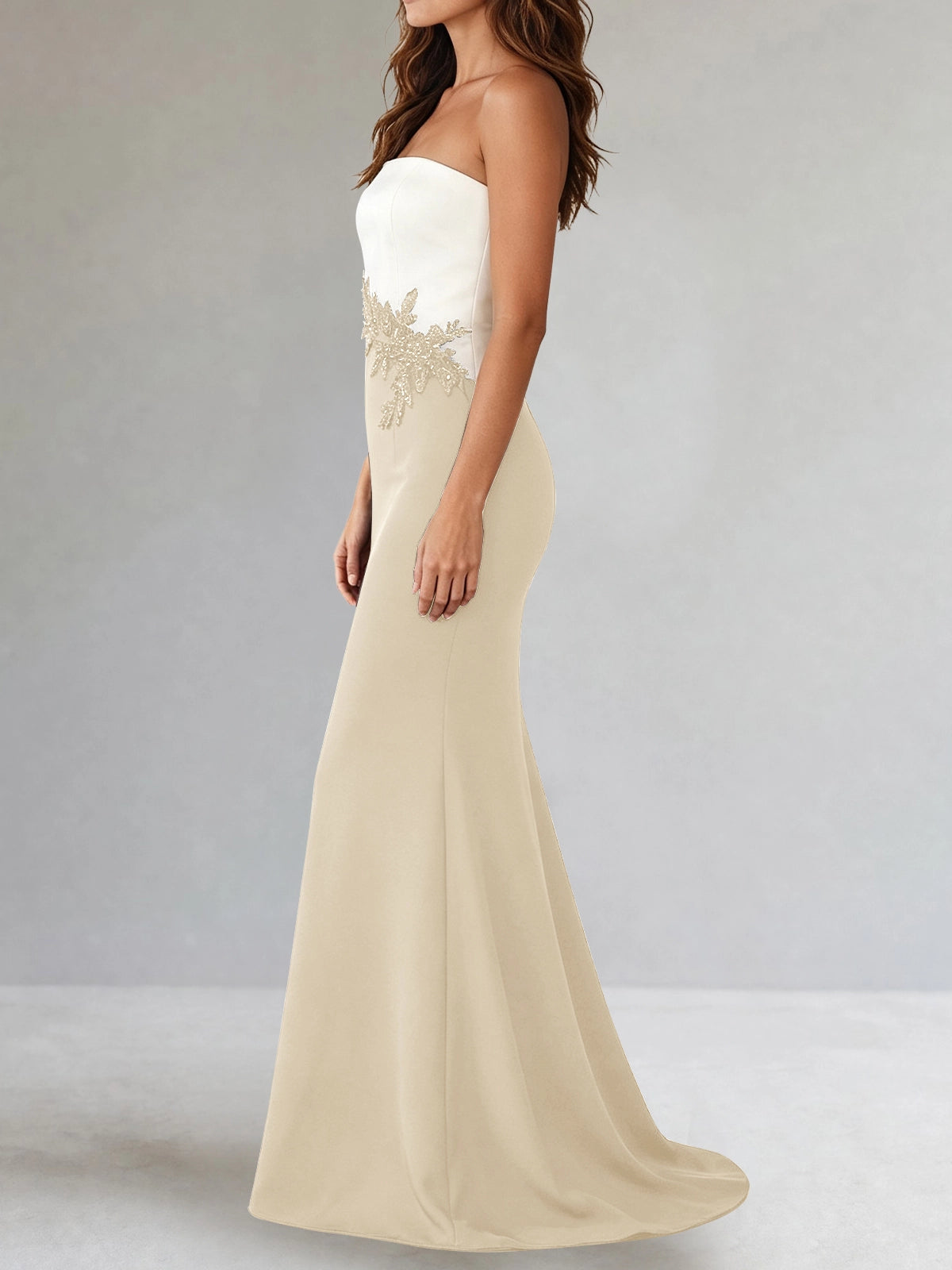 Trumpet Mother of the Bride Dress with Appliques