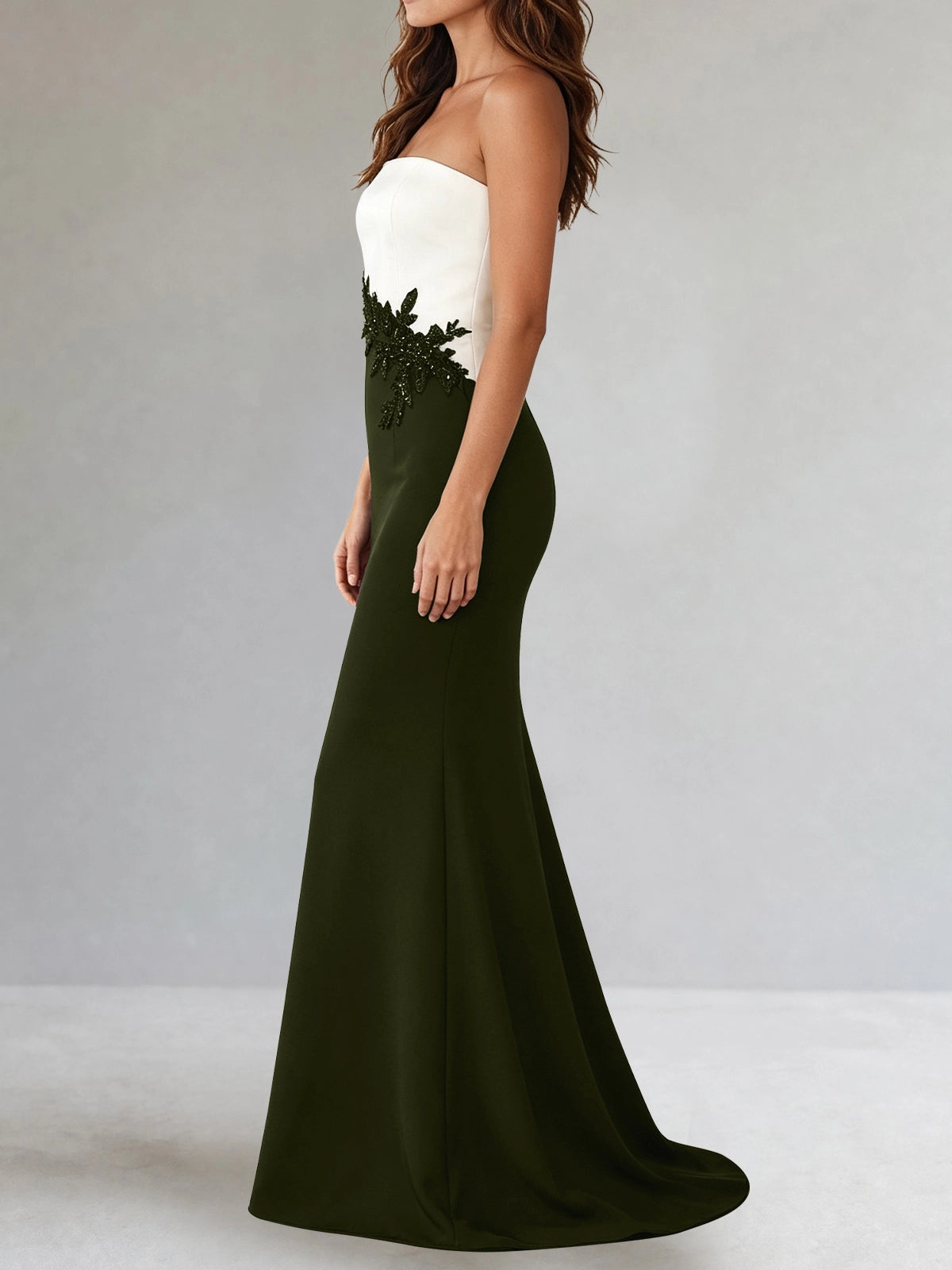 Trumpet Mother of the Bride Dress with Appliques