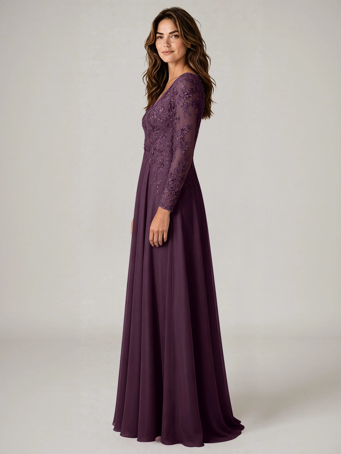 A-line Mother of the Bride Dress with Appliques