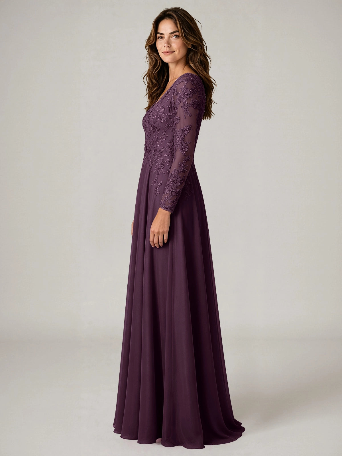 A-line Mother of the Bride Dress with Appliques