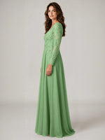A-line Mother of the Bride Dress with Appliques