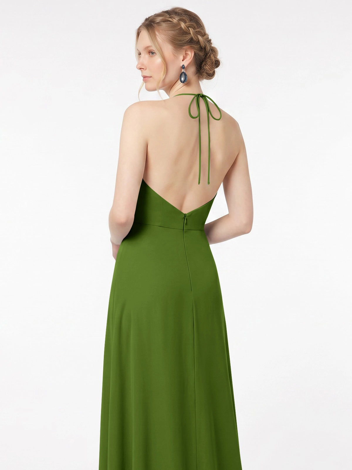 Chiffon Bridesmaid Dress with Halter 