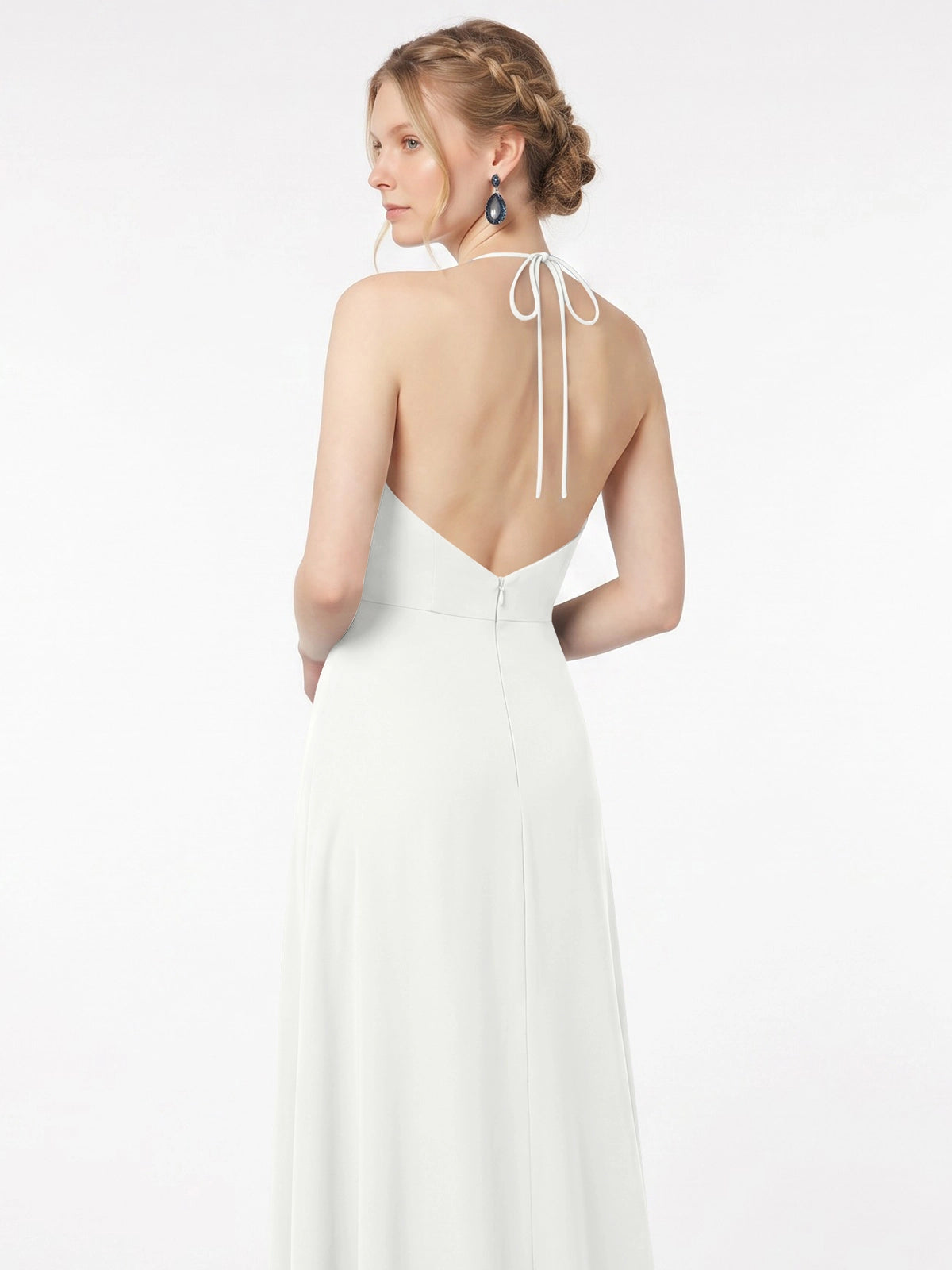 Chiffon Bridesmaid Dress with Halter 