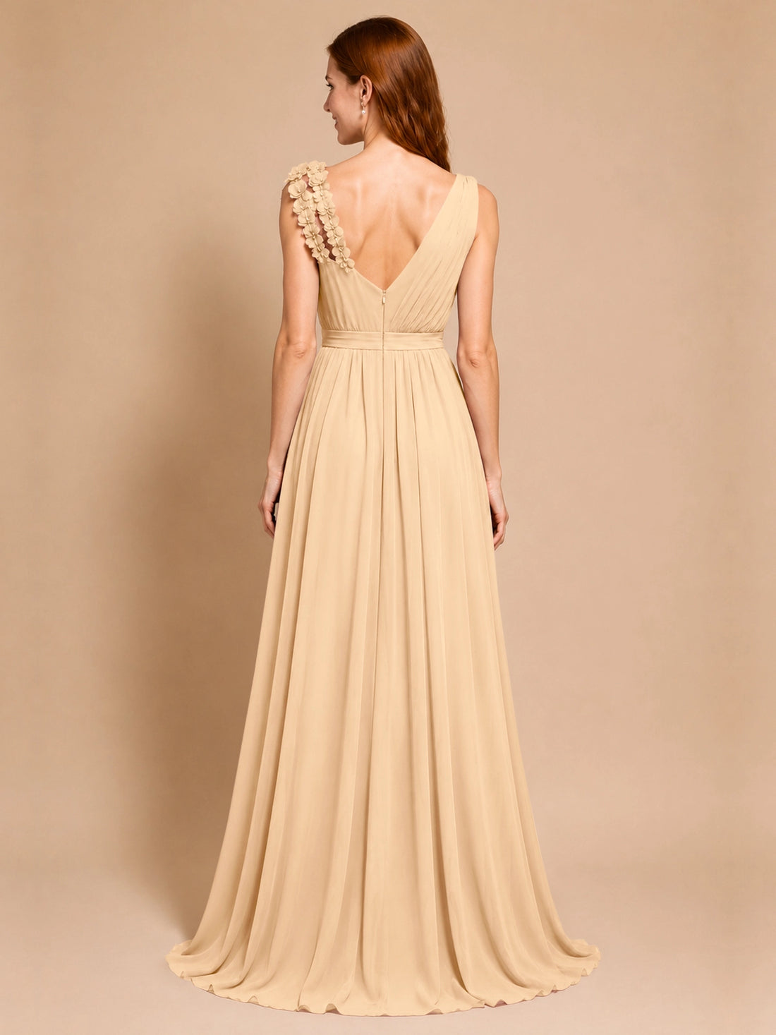 Chiffon Prom Dress with Appliques
