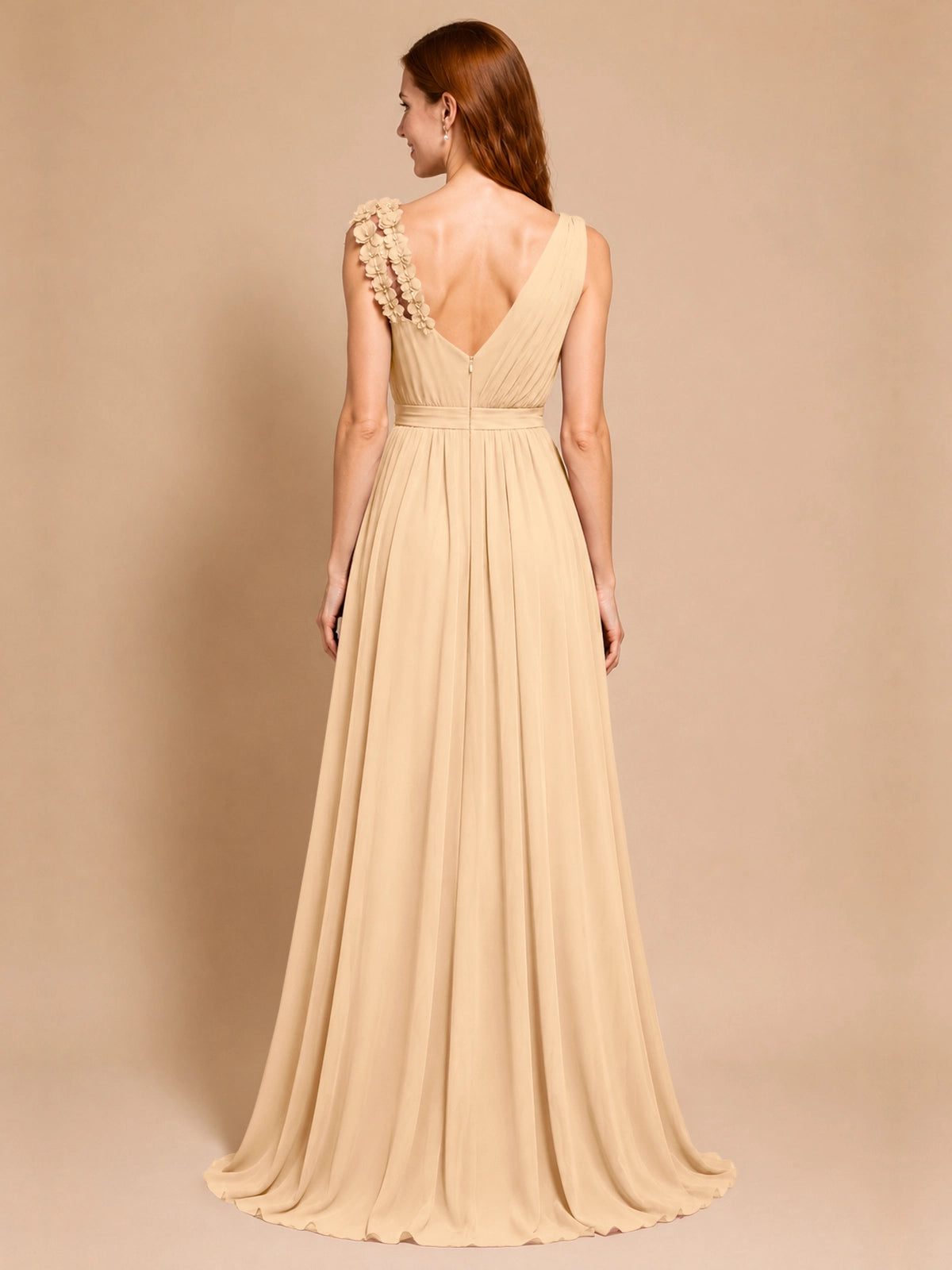 Chiffon Prom Dress with Appliques
