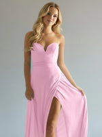 Sweetheart Bridesmaid Dress with Slit 