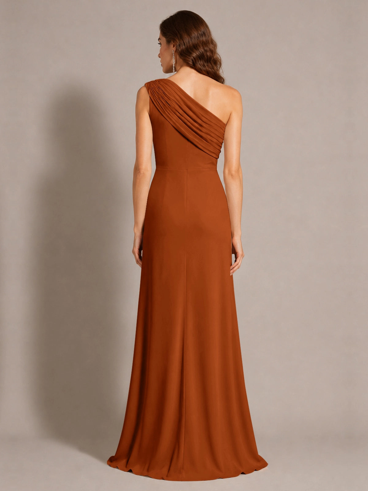 One-Shoulder Prom Dress with Slit