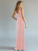 Velvet Bridesmaid Dress with Slit 