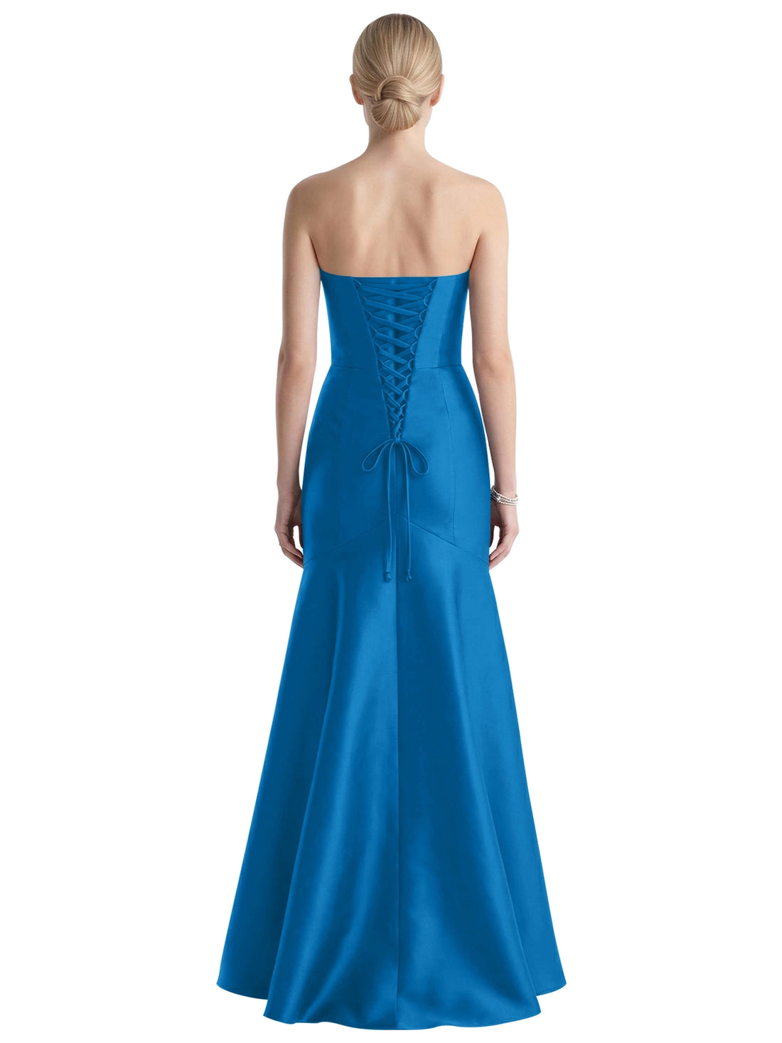 Strapless Ruched Bodice Prom Dress 