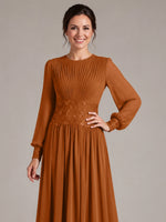 Chiffon Mother of the Bride Dress with Jewel Neckline 