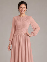 Chiffon Mother of the Bride Dress with Jewel Neckline 