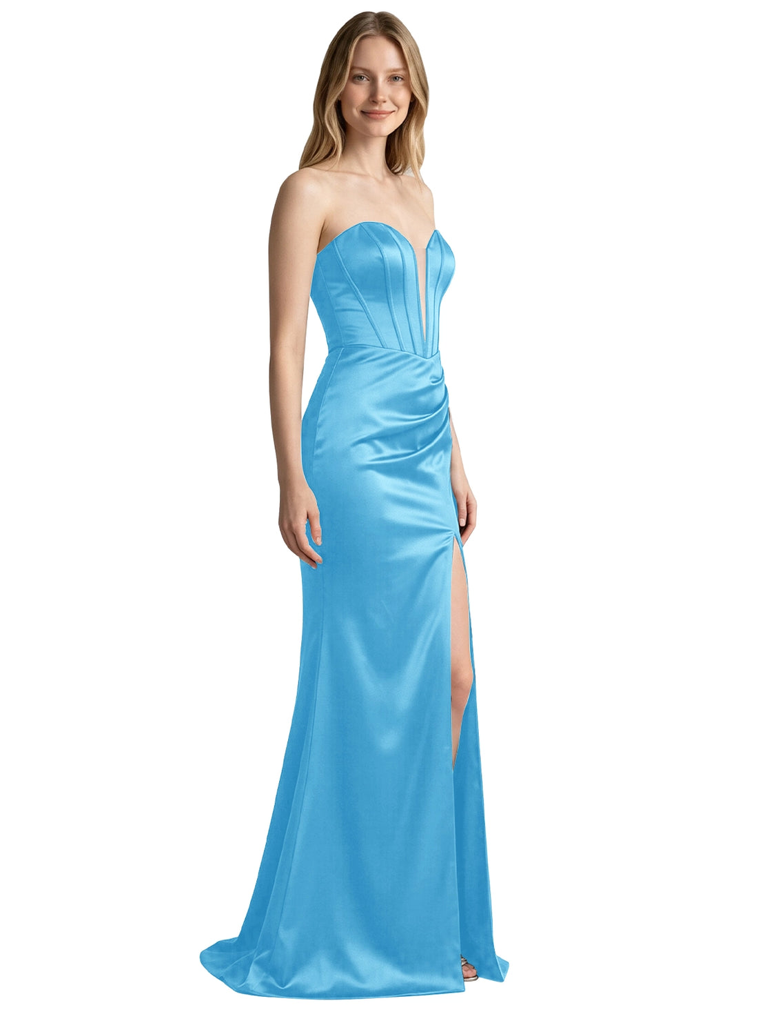 High Slit Sweetheart Prom Dress 