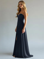 Sweetheart Bridesmaid Dress with Slit 