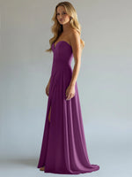 Sweetheart Bridesmaid Dress with Slit 