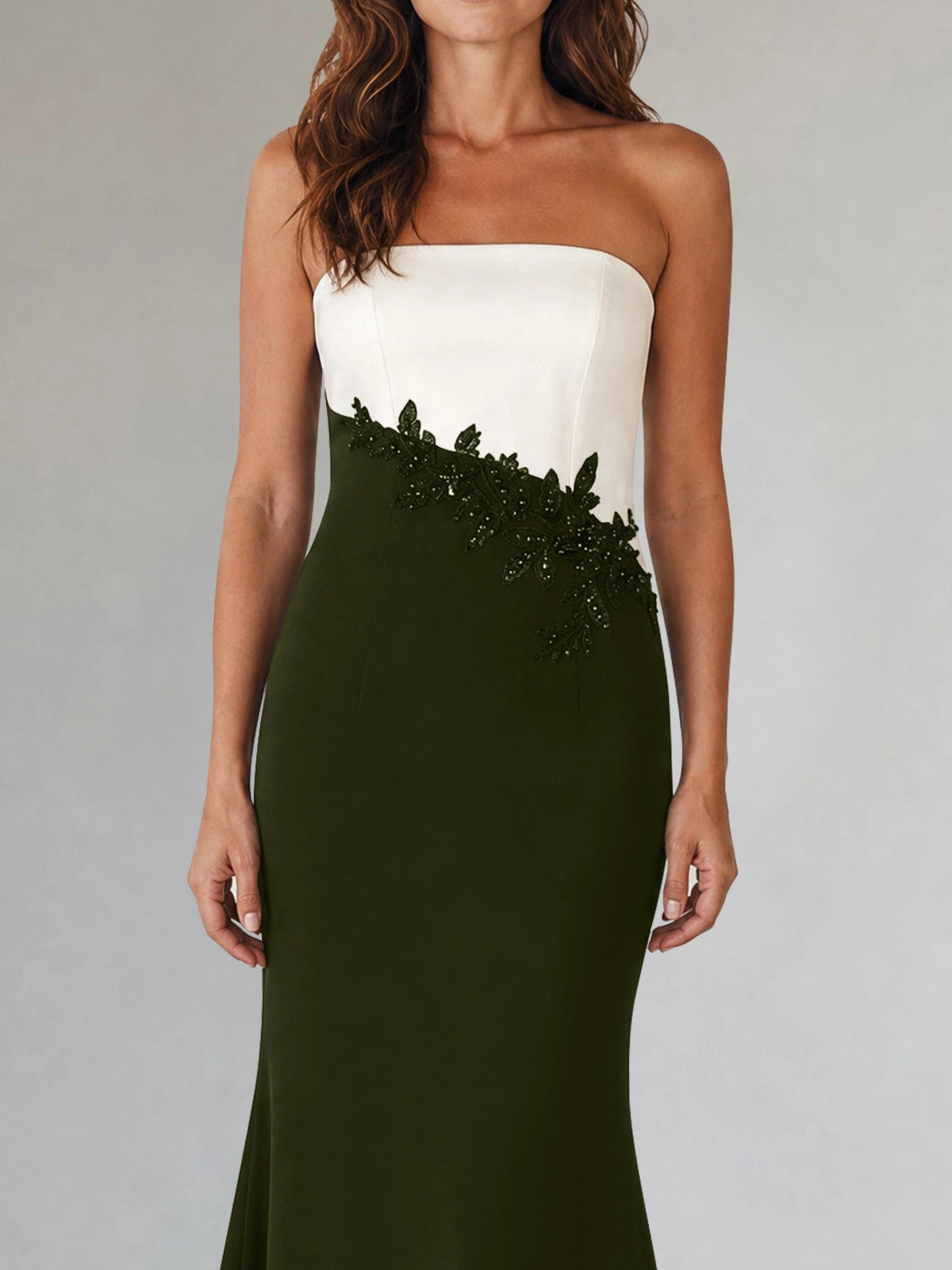 Trumpet Mother of the Bride Dress with Appliques
