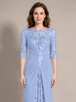 Lace Mother of the Bride Dress with Applique 
