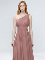 One-Shoulder Side Cut-Out Bridesmaid Dress 