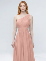 One-Shoulder Side Cut-Out Bridesmaid Dress 
