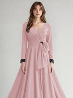 Stretch Satin Mother of the Bride Dress with Crystal