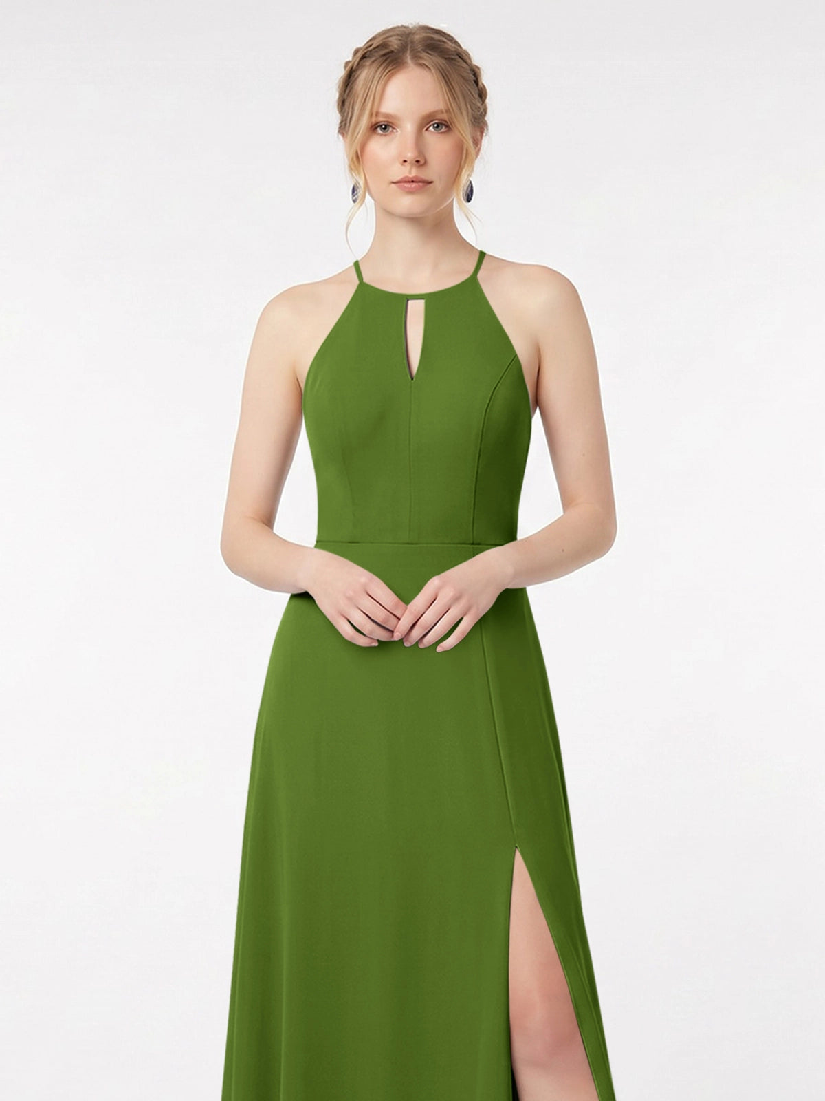 Chiffon Bridesmaid Dress with Halter 