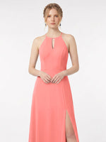 Chiffon Bridesmaid Dress with Halter 