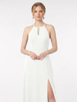 Chiffon Bridesmaid Dress with Halter 