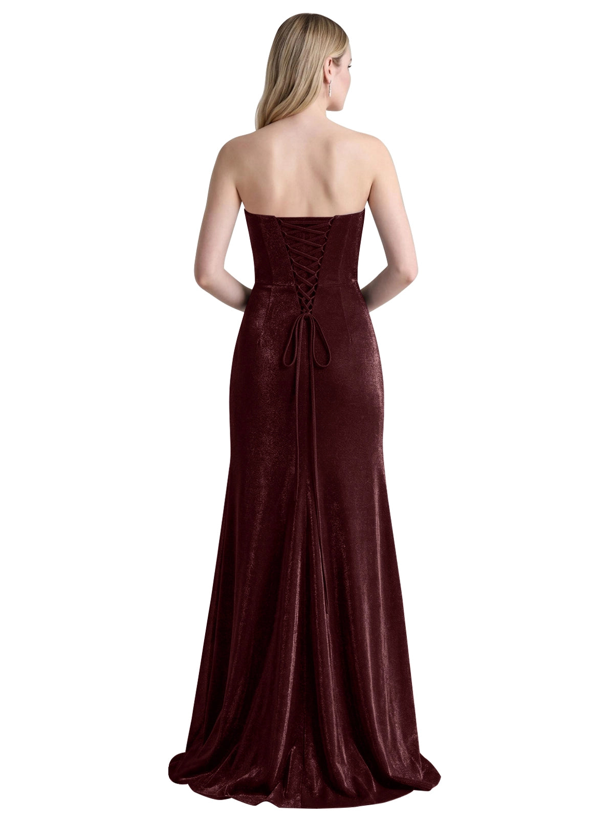 Velvet Prom Dress with Beaded Applique 