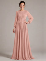 Chiffon Mother of the Bride Dress with Jewel Neckline 