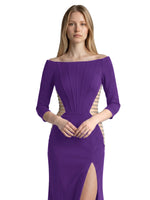 Side Cutout Slit Prom Dress 