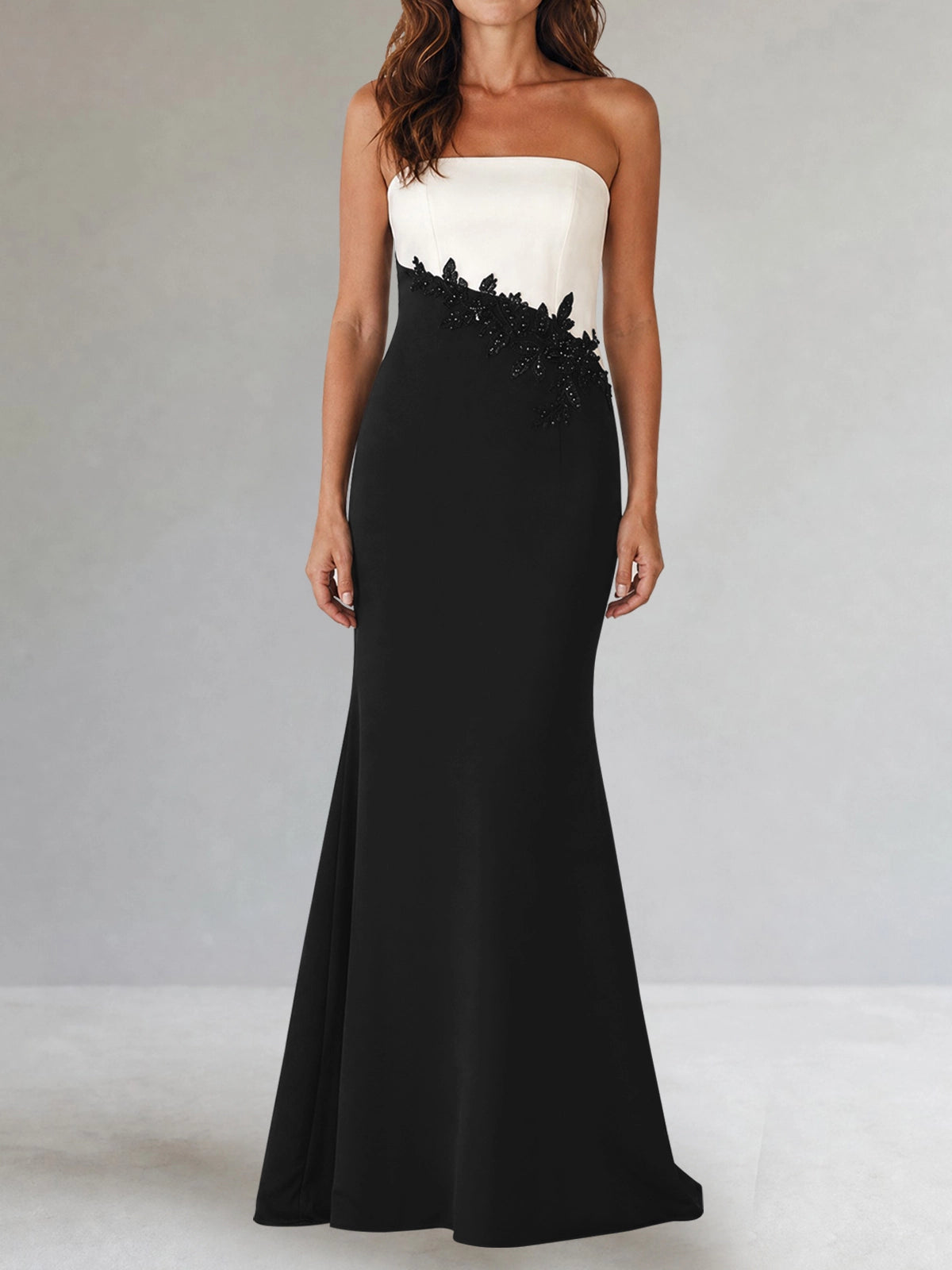 Trumpet Mother of the Bride Dress with Appliques