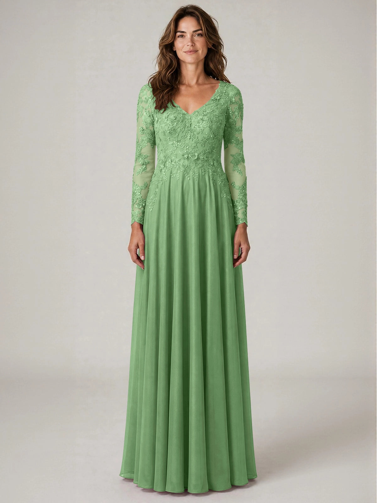 A-line Mother of the Bride Dress with Appliques
