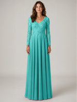A-line Mother of the Bride Dress with Appliques