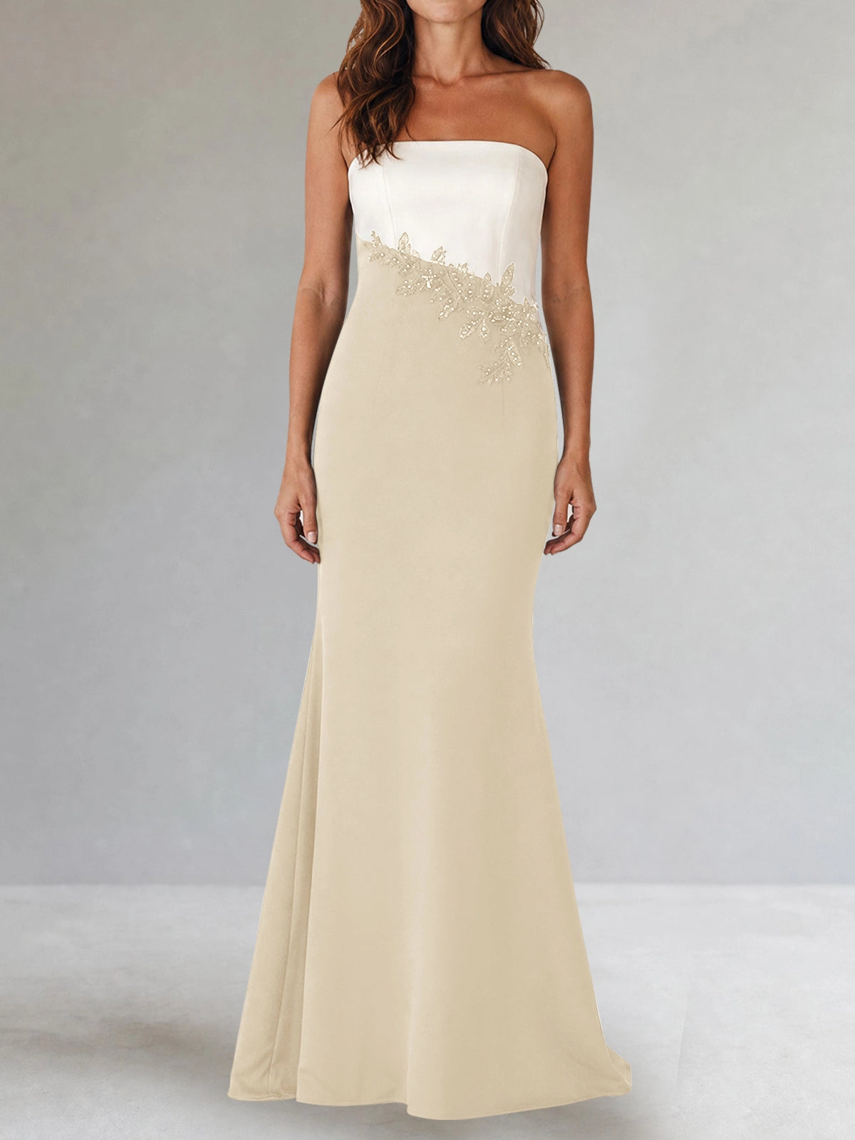 Trumpet Mother of the Bride Dress with Appliques