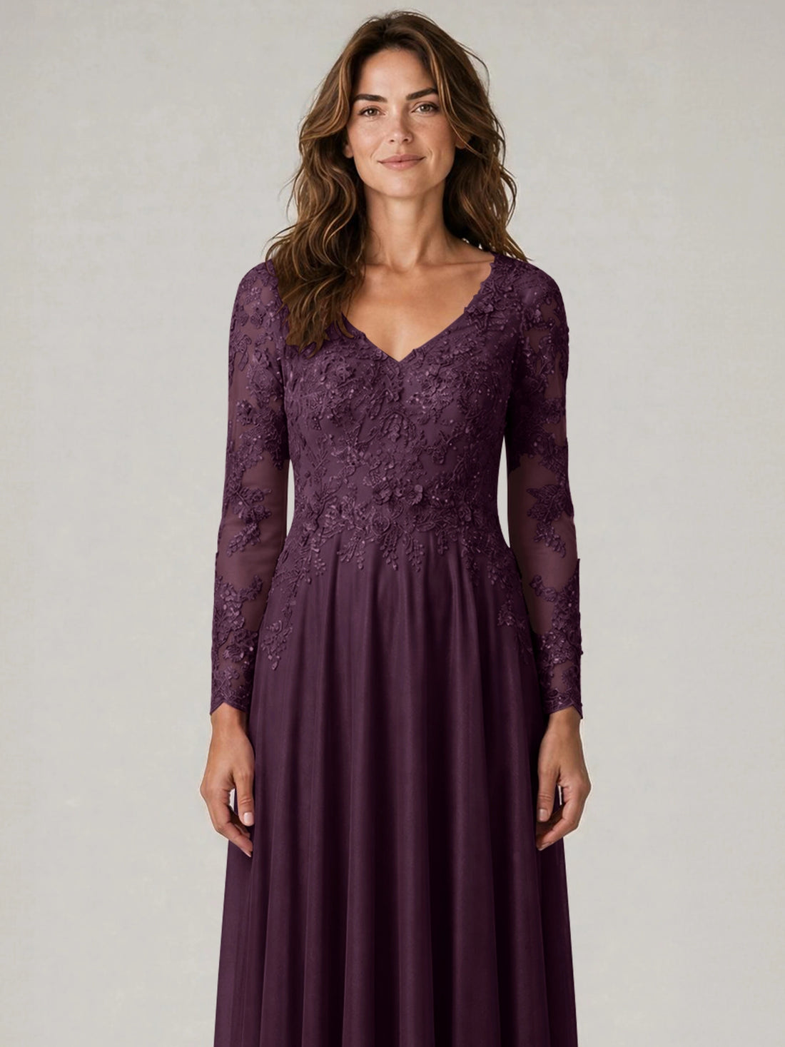A-line Mother of the Bride Dress with Appliques