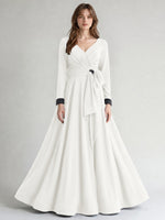 Stretch Satin Mother of the Bride Dress with Crystal