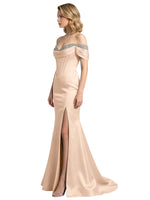 Corset Beaded Trumpet Prom Dress 