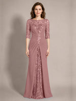 Lace Mother of the Bride Dress with Applique 
