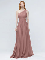 One-Shoulder Side Cut-Out Bridesmaid Dress 